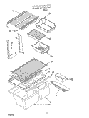 SHELF, LIT/OPTIONAL Diagram and Parts List for 2ET18NMXJW01  Whirlpool Refrigerator