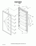 DOOR PARTS Diagram and Parts List for EV200NZTQ00  Whirlpool Freezer