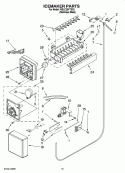ICEMAKER PARTS Diagram and Parts List for KBLC36FTS03  KitchenAid Refrigerator