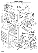 LINER PARTS Diagram and Parts List for KTRC19KMBL02  KitchenAid Refrigerator