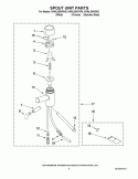 SPOUT UNIT PARTS Diagram and Parts List for KHWL260VWH0  KitchenAid Miscellaneous