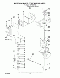 MOTOR AND ICE CONTAINER PARTS Diagram and Parts List for GI7FVCXWY02  Whirlpool Refrigerator