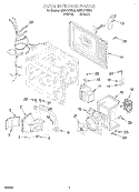 OVEN INTERIOR Diagram and Parts List for GM8131XEQ0  Whirlpool Wall Oven