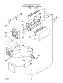 ICEMAKER Diagram and Parts List for ET18NMXJW01  Whirlpool Refrigerator