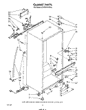 CABINET Diagram and Parts List for ET14EKXPWR0  Whirlpool Refrigerator