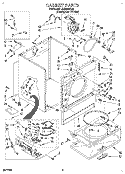 CABINET Diagram and Parts List for LGR5634AQ0  Whirlpool Dryer