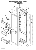 REFRIGERATOR DOOR PARTS Diagram and Parts List for KSSO48FMX03  KitchenAid Refrigerator