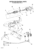 MOTOR AND CONTROL PARTS, OPTIONAL PARTS Diagram and Parts List for 5K45SSEWH0  KitchenAid Mixer