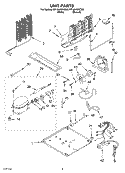 UNIT, OPTIONAL Diagram and Parts List for RT18AKXKQ00  Roper Refrigerator