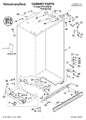 CABINET PARTS Diagram and Parts List for KSSC48FMS00  KitchenAid Refrigerator