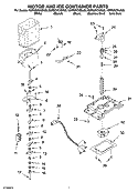 MOTOR AND ICE CONTAINER PARTS Diagram and Parts List for KSRS25CNLK00  KitchenAid Refrigerator