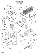 UNIT PARTS Diagram and Parts List for IRT184300  Inglis Refrigerator