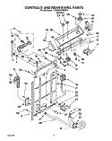 CONTROLS AND REAR PANEL Diagram and Parts List for LA8860XWQ0  Whirlpool Washer