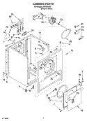 SECTION Diagram and Parts List for LER3624JQ1  Whirlpool Dryer