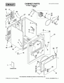 CABINET PARTS Diagram and Parts List for CEDS832VQ1  Crosley Dryer