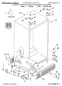 CABINET, LITERATURE Diagram and Parts List for KSRS25IHSS00  KitchenAid Refrigerator