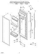 REFRIGERATOR DOOR Diagram and Parts List for KSRS25FGBT04  KitchenAid Refrigerator