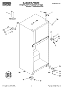 CABINET, LITERATURE Diagram and Parts List for RT14HDYKQ00  Roper Refrigerator
