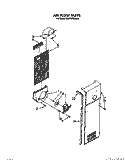 AIR FLOW Diagram and Parts List for 8ED22RKXXW00  Whirlpool Refrigerator
