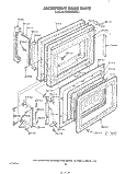 MICROWAVE DOOR Diagram and Parts List for KEMS375SBL1  KitchenAid Microwave Oven Combo