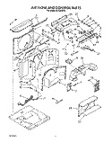AIR FLOW AND CONTROL Diagram and Parts List for ACQ254XZ0  Whirlpool Air Conditioner