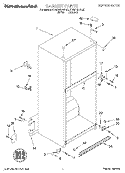 CABINET Diagram and Parts List for KTRS19KFWH01  KitchenAid Refrigerator