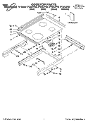 COOKTOP PARTS Diagram and Parts List for GY396LXPB03  Whirlpool Range