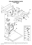 TOP AND CONSOLE PARTS Diagram and Parts List for MED5920TW0  Maytag Dryer