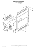 INNER DOOR PARTS Diagram and Parts List for KUDS30FXPA8  KitchenAid Dishwasher