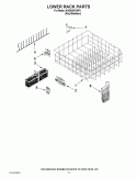 LOWER RACK PARTS Diagram and Parts List for KUDE40FXSP3  KitchenAid Dishwasher