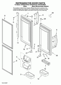 REFRIGERATOR DOOR PARTS Diagram and Parts List for KBFS20EVWH00  KitchenAid Refrigerator