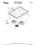 COOKTOP PARTS Diagram and Parts List for YGY399LXUQ06  Whirlpool Range