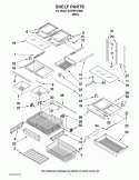SHELF PARTS Diagram and Parts List for GX5FHTXVB05  Whirlpool Refrigerator