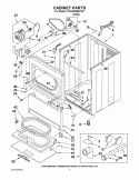 CABINET PARTS Diagram and Parts List for 7MWGD5550XW0  Whirlpool Dryer