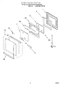 OVEN DOOR Diagram and Parts List for RS696PXGQ0  Whirlpool Range
