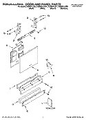 DOOR AND PANEL PARTS Diagram and Parts List for KUDS01ILWH1  KitchenAid Dishwasher
