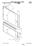 DOOR AND PANEL Diagram and Parts List for KUDB230B0  KitchenAid Dishwasher