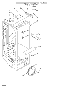 REFRIGERATOR LINER Diagram and Parts List for 3XKGN7050F01  Whirlpool Refrigerator