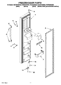 FREEZER DOOR PARTS Diagram and Parts List for KSCS25INBT02  KitchenAid Refrigerator