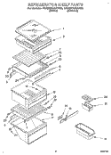 REFRIGERATOR SHELF Diagram and Parts List for 4ED25DQXAW00  Whirlpool Refrigerator