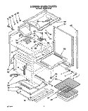 LOWER OVEN Diagram and Parts List for SE960PEYW0  Whirlpool Range
