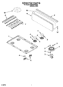 COOKTOP PARTS Diagram and Parts List for KDRP407HSS06  KitchenAid Range
