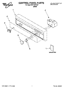 CONTROL PANEL PARTS Diagram and Parts List for DU018DWLB1  Whirlpool Dishwasher