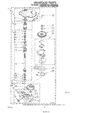 GEARCASE Diagram and Parts List for LT5000XSW1  Whirlpool Washer Dryer Combo