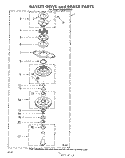 BASKET DRIVE AND BRAKE Diagram and Parts List for LA3800XKW1  Whirlpool Washer