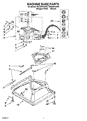 MACHINE BASE PARTS Diagram and Parts List for 7MLSQ8543JT6  Whirlpool Washer