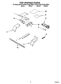 TOP VENTING PARTS, OPTIONAL PARTS Diagram and Parts List for GY396LXPS00  Whirlpool Range