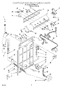 CONTROLS AND REAR PANEL Diagram and Parts List for 8LSR5233EZ0  Whirlpool Washer