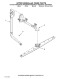 UPPER WASH AND RINSE PARTS Diagram and Parts List for WDF510PAYS2  Whirlpool Dishwasher