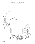 FILL AND OVERFILL Diagram and Parts List for KUDJ23HY3  KitchenAid Dishwasher